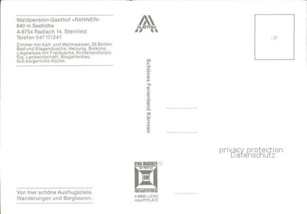 Steinfeld Kaernten Waldpension Ranner – Bild 2