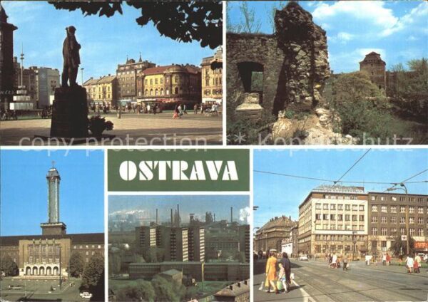 Ostrava Denkmal Burgruine Platz Rathaus