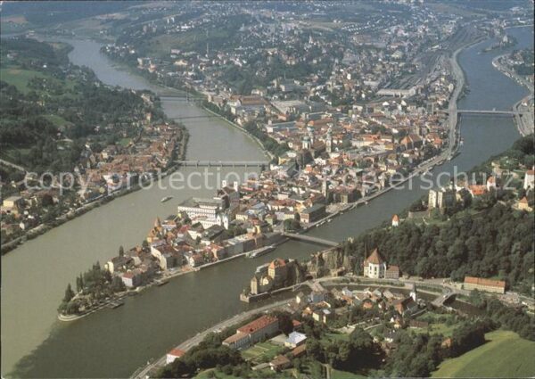 Passau Dreiflüssestadt an Donau Inn und Ilz Fl