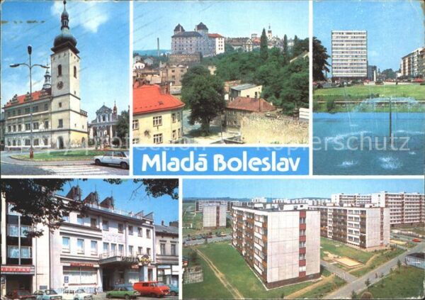 Mlada Boleslav Jungbunzlau Radnice Pohled na mesto Nova vystavba H