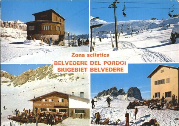 Canazei Skigebiet Belvedere Bergrestaurant Skil