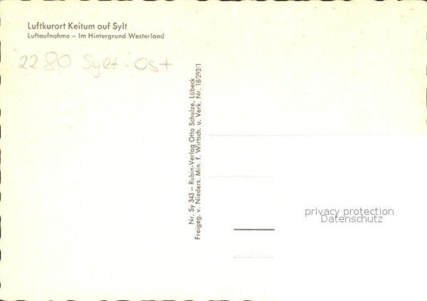 Keitum Sylt Luftkurort Fliegeraufnahme – Bild 2