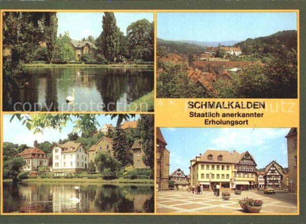 Schmalkalden Schloss Wilhelmsburg Schwanenteich Altm