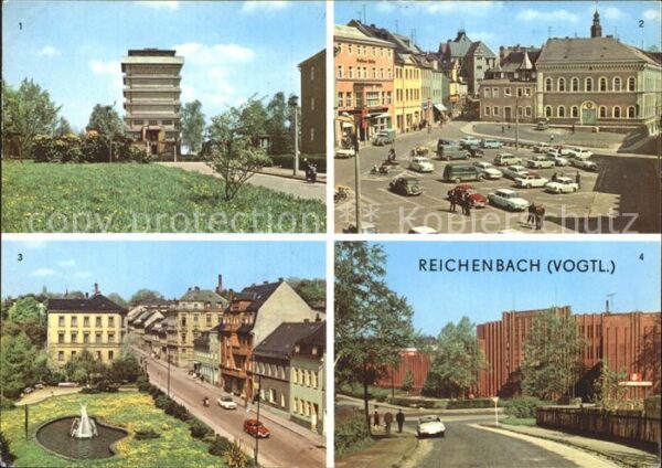 Reichenbach Vogtland Wasserturm Marktplatz Park des Friedens