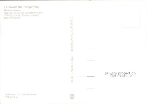 Landwuest Bauernmuseum Konsum Gaststätte Goldener – Bild 2
