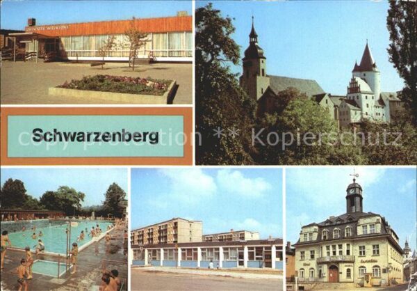 Schwarzenberg Erzgebirge Gaststätte Roter Löwe Schloss Kirche Fr