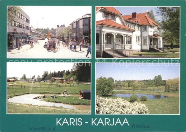 Karis Finnland Strassenpartie Villa Park Teich