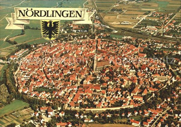 Noerdlingen Altstadt Fliegeraufnahme