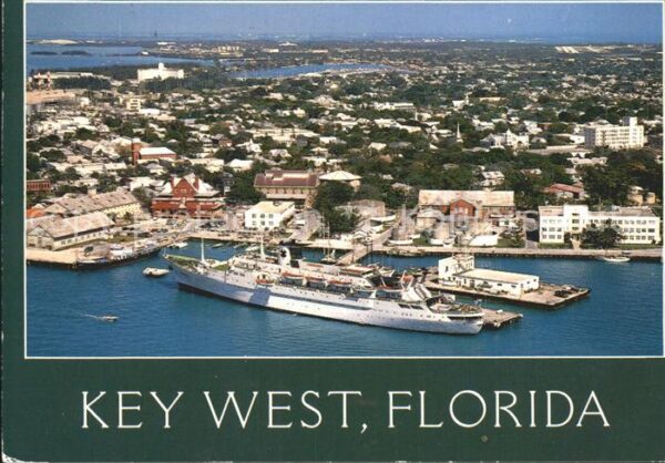 Key West Steamer Veracruz Port aerial view