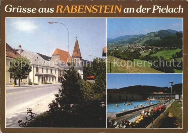 Rabenstein Oesterreich Ortspartie an der Kirche Panorama Schwi