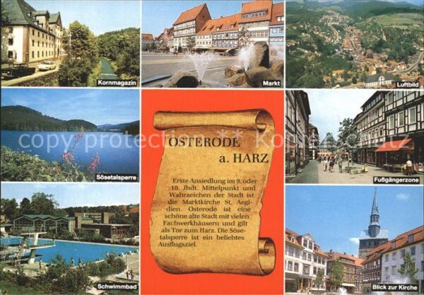 Osterode Harz Kornmagazin Markt Luftbild Fussgängerzo