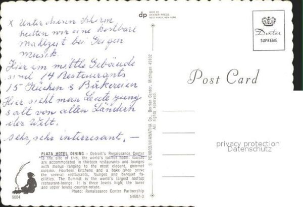 Detroit Michigan Plaza Hotel Dining – Bild 2