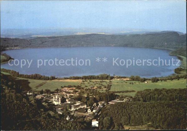 Maria Laach Glees Abtei Kloster Laacher See Fliegeraufnah