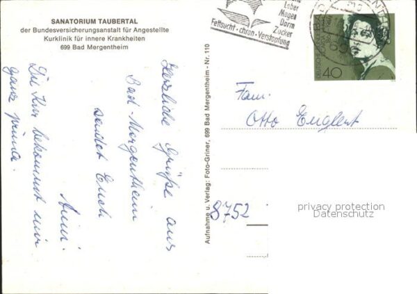 Bad Mergentheim Sanatorium Taubertal Kurklinik – Bild 2
