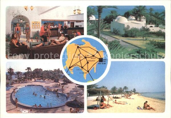Djerba Hotel Sidi Slim Bar Swimming Pool Stran
