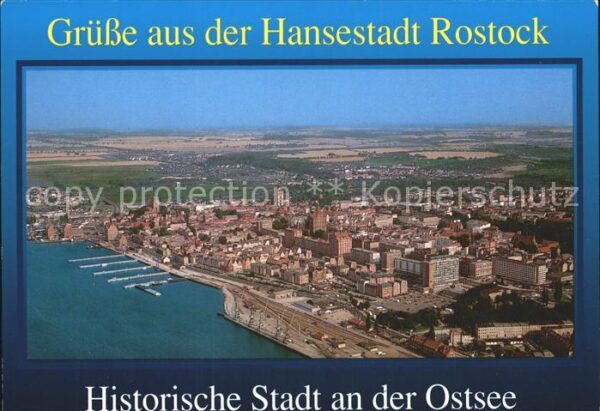 Rostock Hansestadt an der Warnow Fliegeraufnahm