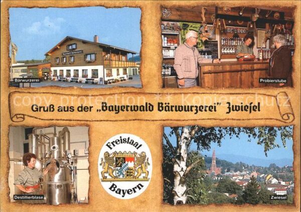 Zwiesel Niederbayern Bayerwald Bärwurzerei Wappen