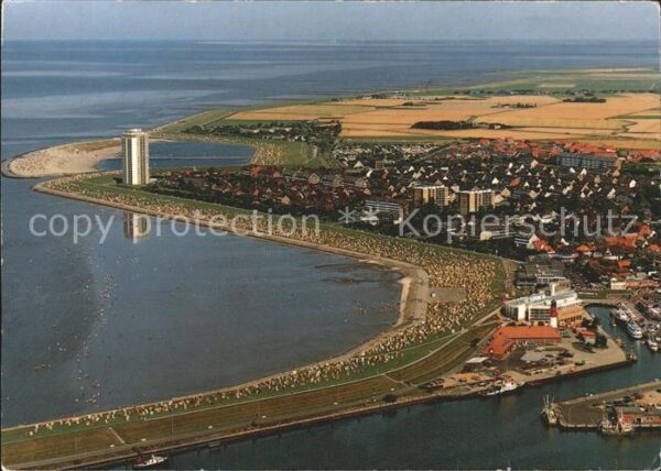 Buesum Nordseebad Luftaufnahme von Südwesten