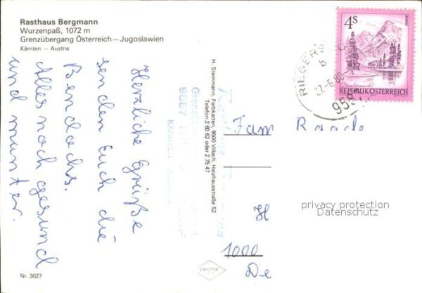 Wurzenpass Rasthaus Bergmann Grenzübergang Österre – Bild 2