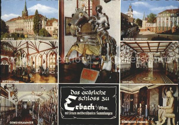 Erbach Odenwald Gräfliches Schloss Rittersaal Rüstung G