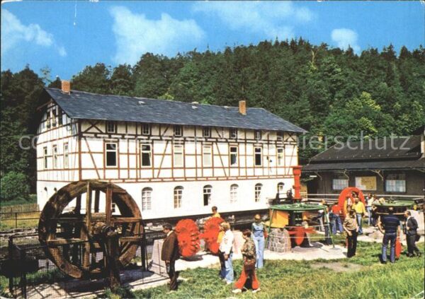 Ziegenrueck Saale Museum für Wasserkraftnutzung Wasserrad