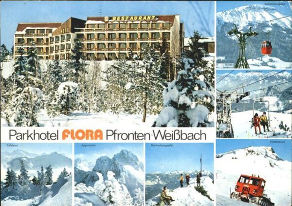 Weissbach Pfronten Parkhotel Flora Cafe Restaurant Winters