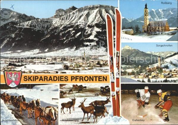 Pfronten Wintersportplatz Allgäuer Alpen Schlitt