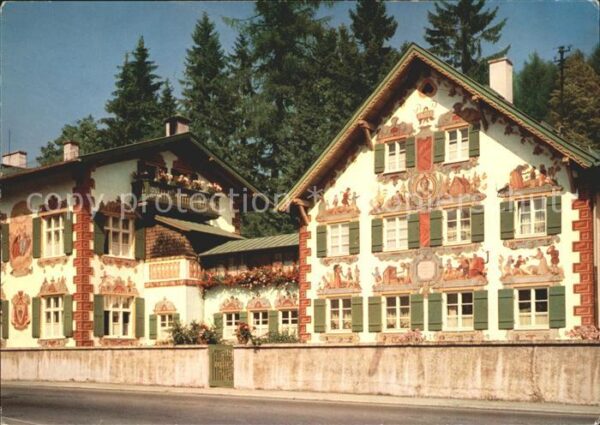 Oberammergau Hänsl und Gretl Heim Fassadenmalerei Pa