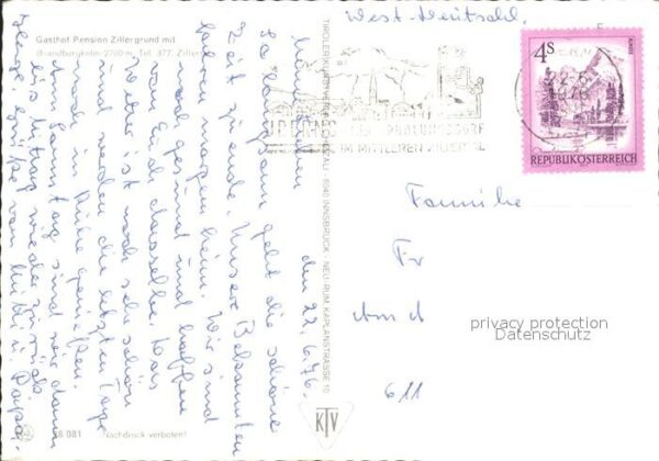 Mayrhofen Zillertal Gasthof Pension Zillergrund Brandbergko – Bild 2