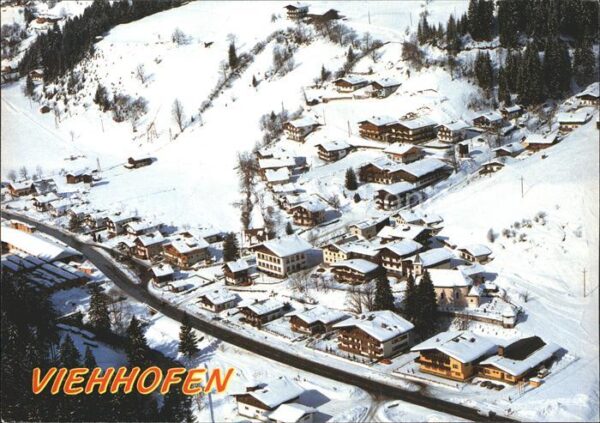 Viehhofen Salzburg Wintersportplatz Glemmtal Fliegeraufnah