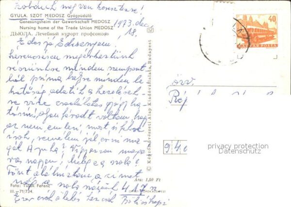 Gyula Szot Medosz Gyogyüdülö Genesungsheim de – Bild 2