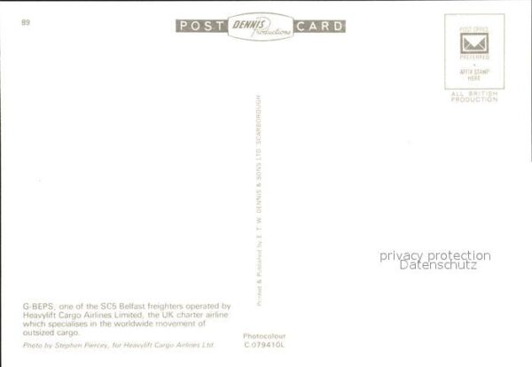 Flugzeuge Zivil Heavylift Cargo Airlines SC5 Belfast – Bild 2