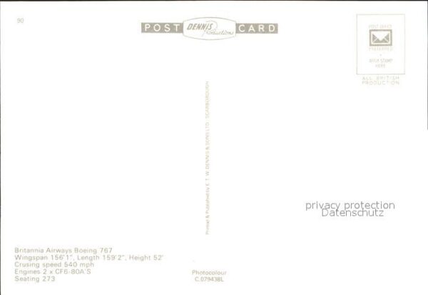 Flugzeuge Zivil Britannia Airways Boeing 767 – Bild 2