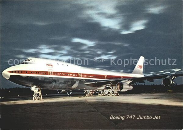 Flugzeuge Zivil TWA Boeing 747 Jumbo Jet