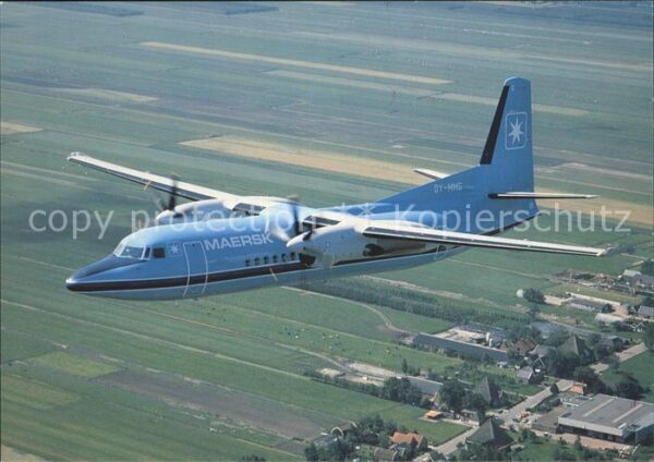 Flugzeuge Zivil Maersk Air Fokker 50 OY-MMG