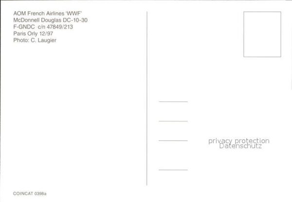 Flugzeuge Zivil AOM French Airlines WWF McDonnell Dougl – Bild 2