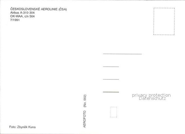 Flugzeuge Zivil CSA Ceskoslovenske Aerolinie Airbus A-3 – Bild 2