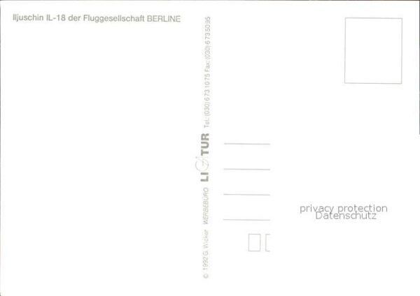 Flugzeuge Zivil Berline Iljuschin IL-18 – Bild 2
