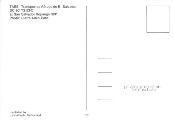 Flugzeuge Zivil TAES Transportes Aereos del El Salvador – Bild 2