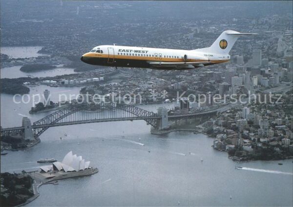 Flugzeuge Zivil East-West Airlines Fokker F28 Mk4000F V