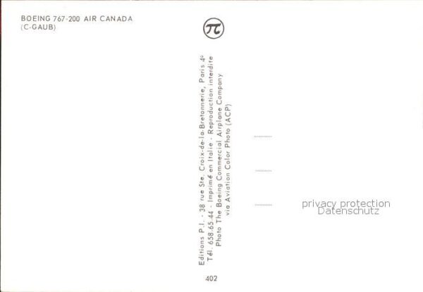 Flugzeuge Zivil Air Canada Boeing 767-200 C-GAUB – Bild 2
