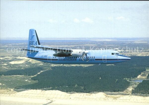 Flugzeuge Zivil Birmingham European Airways Fokker 50 O