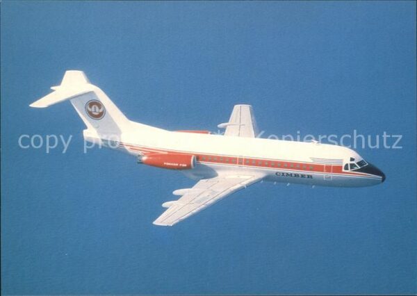 Flugzeuge Zivil Cimber Air Denmark Fokker F28 Mk3000 PH