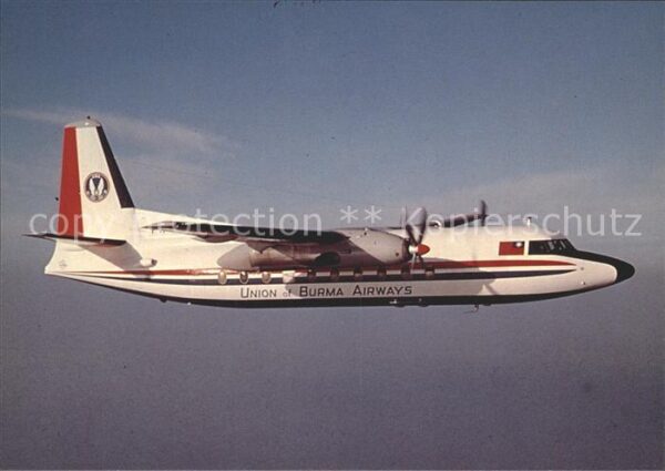 Flugzeuge Zivil Union of Burma Airways Fokker F27 Mk200