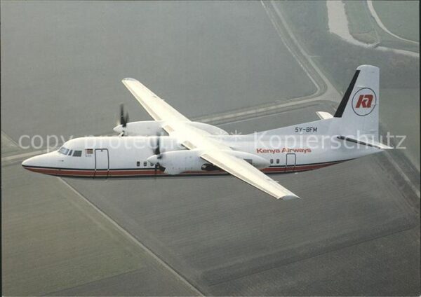Flugzeuge Zivil Kenya Airways Fokker 50 5Y-BFM