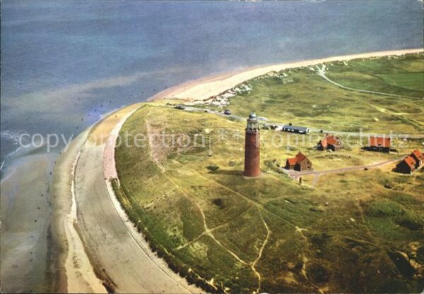 Texel Fliegeraufnahme mit Leuchtturm