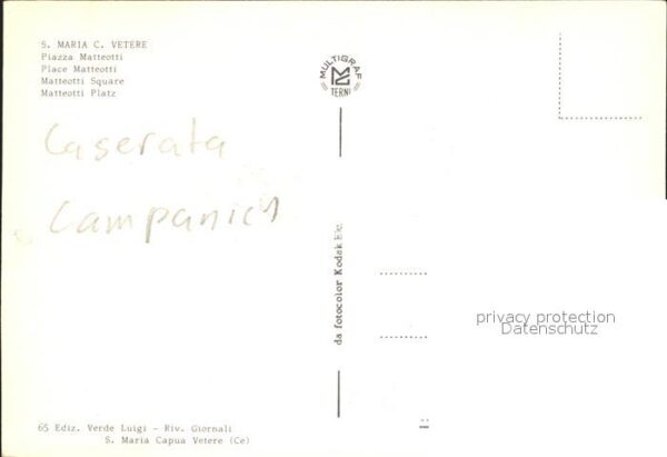 Italien Italia Italy S. Maria C. Vetere Caserata Matteotti-P – Bild 2