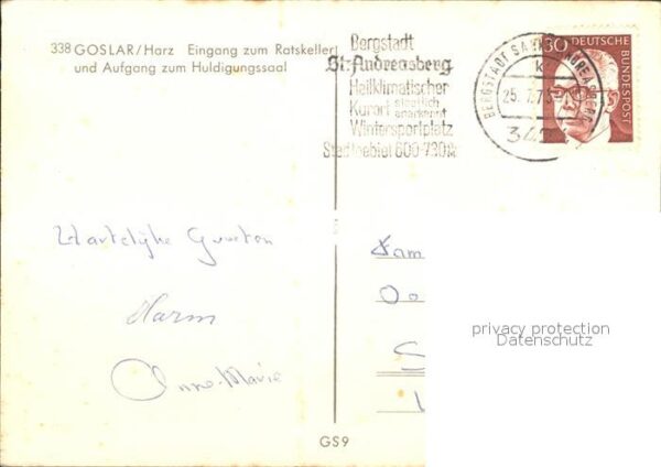 Goslar Eingang zum Ratskeller Aufgang zum Huld – Bild 2