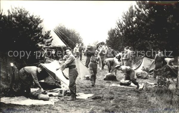Militaria Belgien Armee Belge Nuit sous la tente