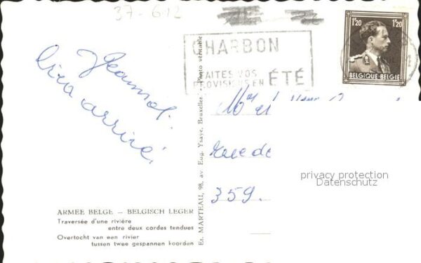 Militaria Belgien Armee Belge Traversee d_une riviere ent – Bild 2